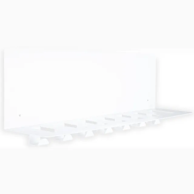 Gorillz Plenck - Wandkapstok met Hoedenplank - Kapstok Metaal - 70 x 15 x 25 cm - Wit