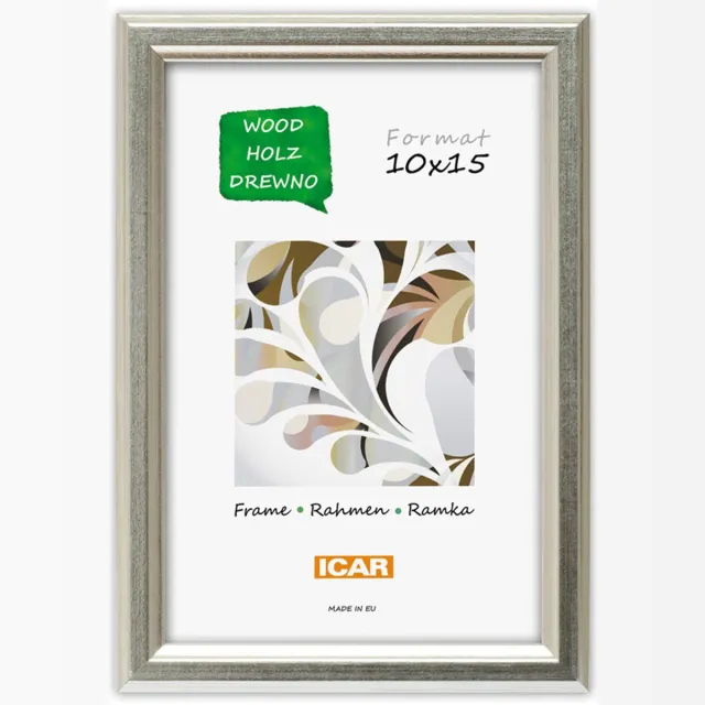 Icar Houten Fotolijst Walter Antiek Zilver 15x21 cm