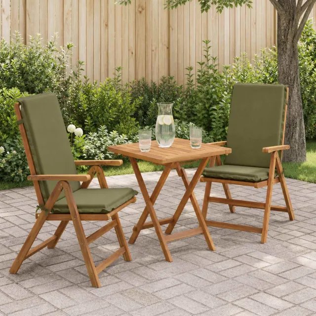 vidaXL Kussen voor stoel met hoge rug GEMERT 2 st 100% Polyester groen