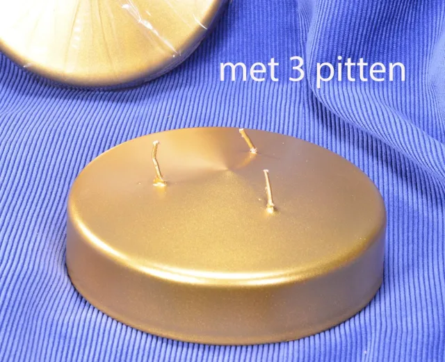 MilaNNE Kaars XXL met 3 pitten, GOUD METALLIC