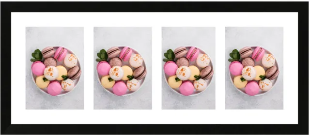 SecaDesign Anima Vierluik Fotolijst - Fotomaat 13x18 cm - Zwart