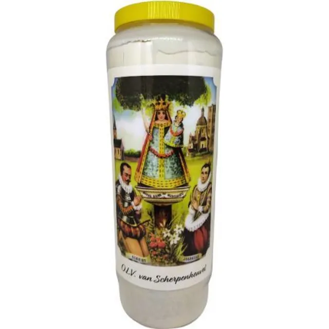 noveenkaars OLV Scherpenheuvel - Noveenkaars - 9 dagen brander (5 stuks) Wit
