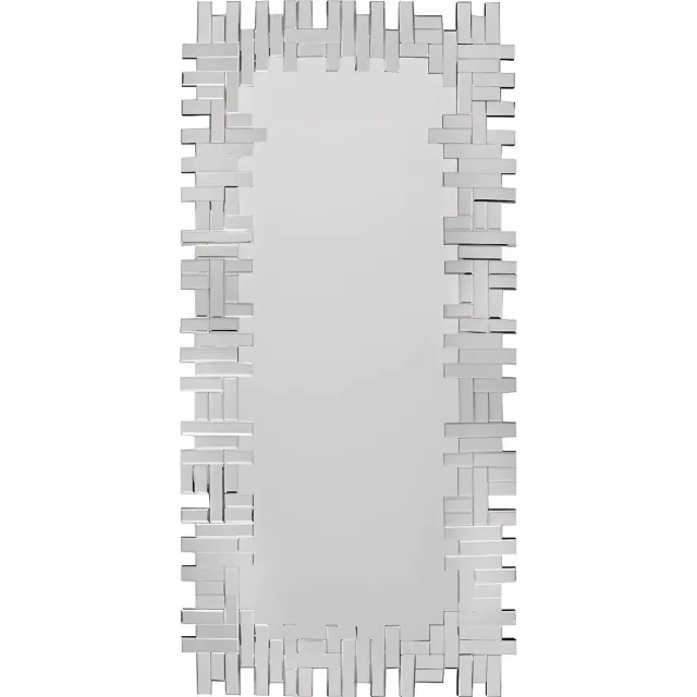 Vente-unique Spiegel in roestvrij staal - H 120 x B 57 cm - Zilverkleurig - LOLA