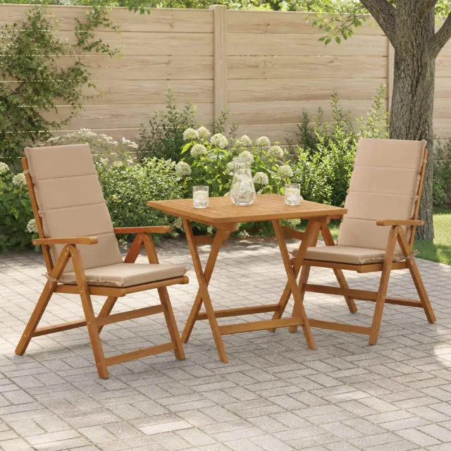 vidaXL Kussen voor stoel met hoge rug GEMERT 2 st 100% Polyester Zand Grijs