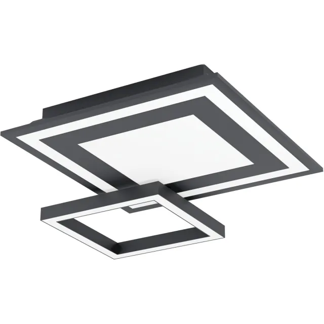 Eglo connect.z Savatarila-Z Smart Plafondlamp - 45 cm - Zwart/Wit - Instelbaar RGB & wit licht - Dimbaar - Zigbee