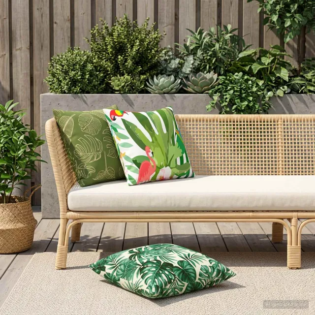 vidaXL Plaid kussen 2 st HEERLEN Meerkleurig 55 x 55 cm Polyester, foto 2