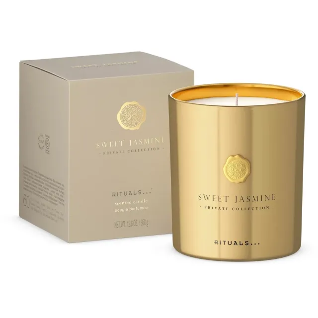 Rituals Cosmetics Rituals Sweet Jasmine - Scented Candle 360 gram - Geur Kaars 360 gram Gold Kleur