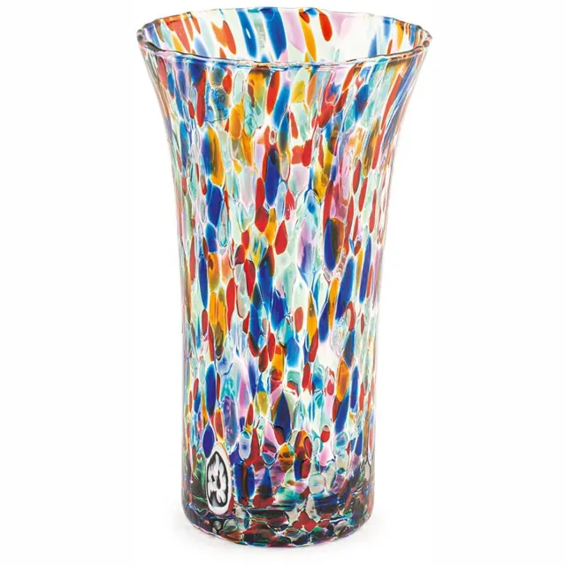 Imperatoris Glazen Vazen / Glazen Flessen – Mini Decoratieve Vaas Flesjes – Helder Glas – Inclusief Strik – 12 x 12 x 20 cm – Meerkleurig multicolored