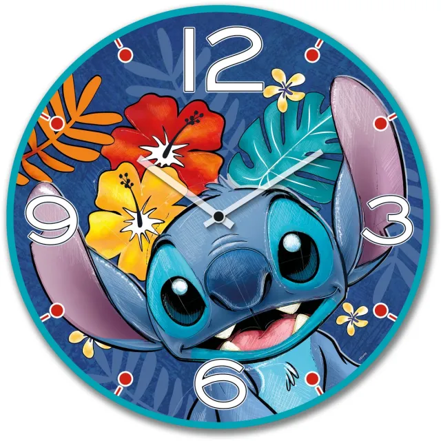 Egan Wandklok Stitch Blue ⌀ 35cm Multi