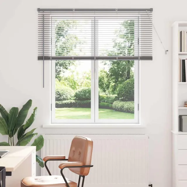 vidaXL Venetiaanse jaloezie zilver 130 x 125 cm 25 mm Aluminium