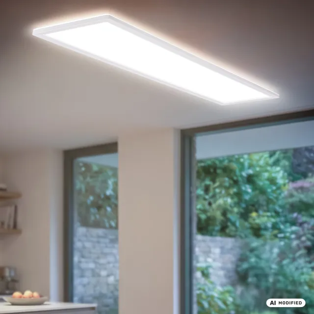Briloner Slim - LED Plafondlamp - CCT plafonniere - neutral wit licht - wit - 98cm