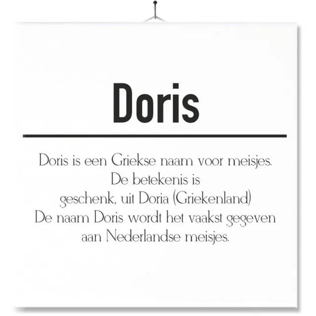 MC Living Tegel Met Opdruk | Betekenis | Kado | Cadeau | Met Naam - Doris Multi-Color