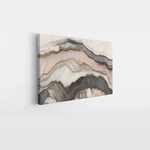 Saammp Canvas Schilderij - Pastel - Kunst - Abstracte wanddecoratie- 40x30 - Foto op canvas - Wanddecoratie - Muurdecoratie Woonkamer - Kantoor Decoratie Multicolor