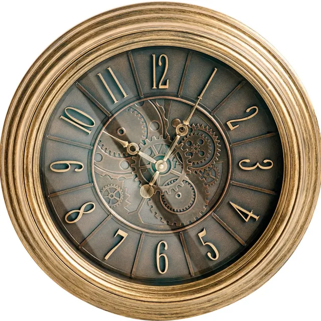 Beliani CAUDETE - Wandklok - Goud - IJzer