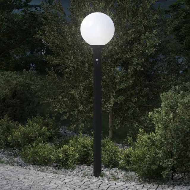 vidaXL Bolderverlichting met sensor 120 cm zwart IP44