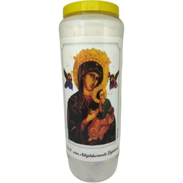 noveenkaars OLV Altijddurende bijstand - Noveenkaars - 9 dagen brander (5 stuks) Wit