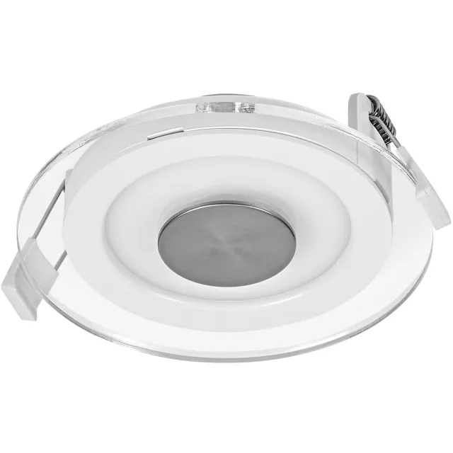 Osram LED Spot Inbouwspot Acryl Helder 6W 827 Wit, Plafondspot 240lm Warm Wit 2700K, Modern Design 120mm, IP20