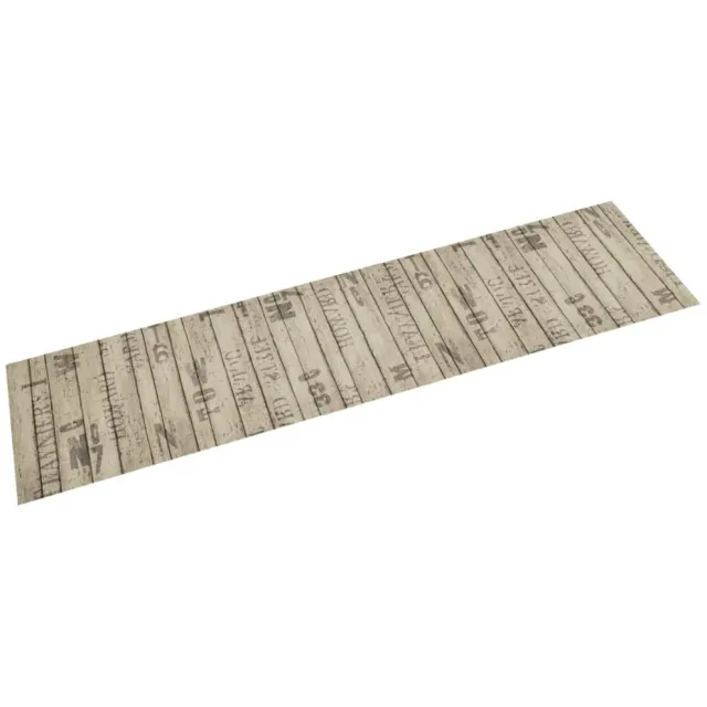 vidaXL Keukenmat wasbaar hekprint 60x300 cm fluweel Taupe