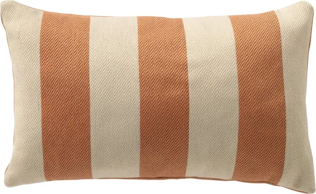 Dutch Decor CYRUS - kussenhoes outdoor 30x50 cm - waterafstotend en uv-bestendig - gestreept - Peach Bloom - rood