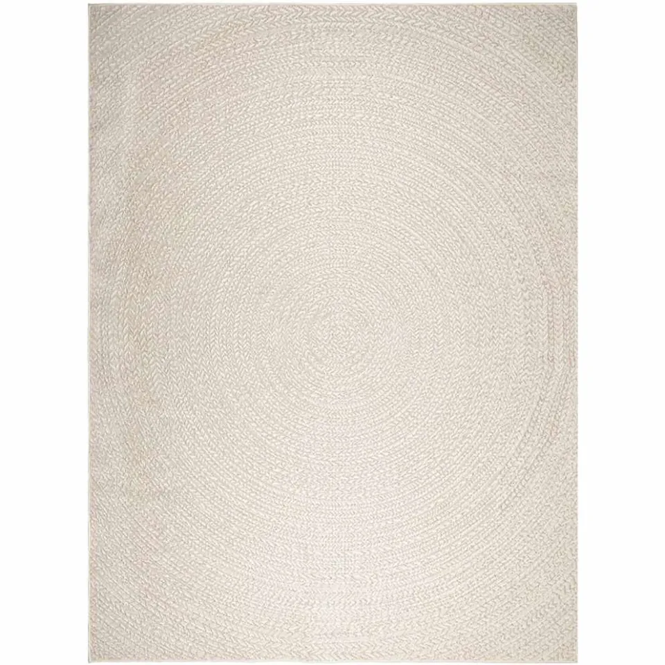 vidaXL Vloerkleed ZIZUR room binnen en buiten 240x340 cm jute look Crème