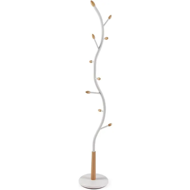 DailySupplies® Kapstok Staand - Garderoberek - Kledingrek Haken- Industrieel Wit