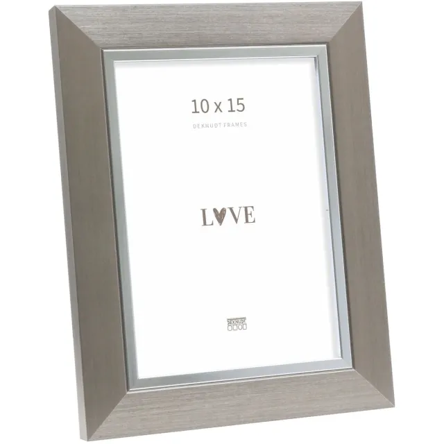 Deknudt Frames fotolijst S45VD1 - zilver met zilverbies - foto 10x15 cm