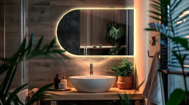 Coloray LED Spiegel Oval - Ovale Spiegel Met Verlichting - 45 x 80 cm - Ovale Spiegel Badkamer Met Verlichting - Boogvorm Spiegel met LED-verlichting - Neutraal Licht - Ovale afgeknotte Spiegel - Moderne Spiegel Koud licht