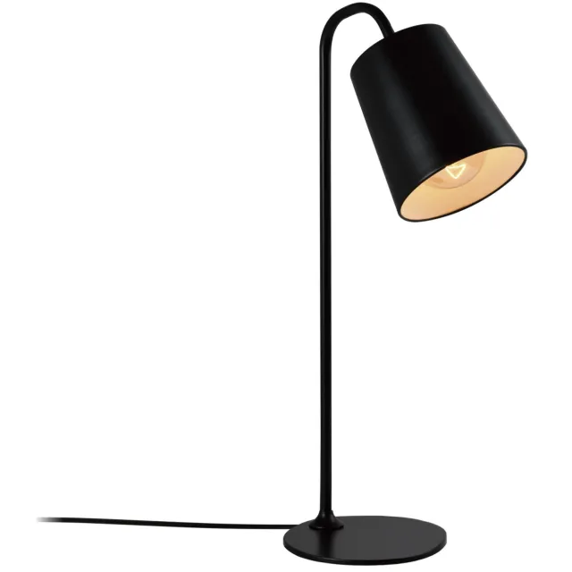 QUVIO Tafellamp retro - Simplistisch design - 16 x 57 cm (dxh) - Zwart