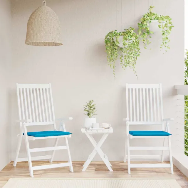 vidaXL Tuinstoelkussens 2 st 50x50x3 cm stof blauw