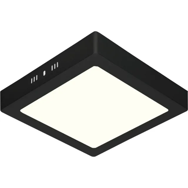 BES LED LED Paneel - 30x30 - 24W - Natuurlijk Wit 4200K - Mat Zwart - Opbouw - Vierkant - Aluminium
