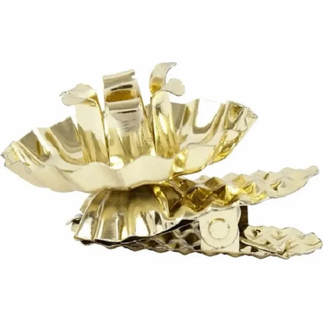 H&S Decoration Kerstboomkaarshouders goud 10 stuks - kerst - kerstboom - kerstboomkaarsjes