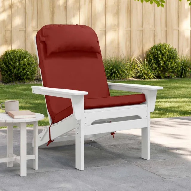 vidaXL Adirondack stoelkussen 100% Polyester Rood 124 x 55 x 5 cm