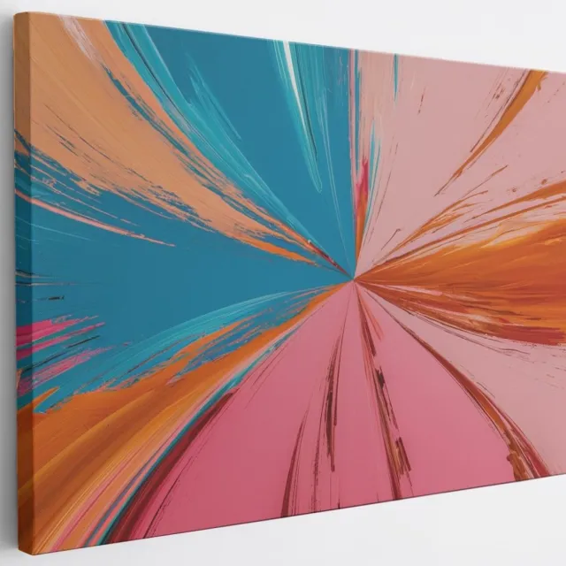 Saammp Canvas Schilderij - oranje roze - Abstract - 30x20 - Foto op canvas - Wanddecoratie - Muurdecoratie Woonkamer - Slaapkamer decoratie - Canvas Print Multicolor