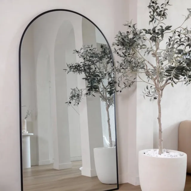 Marblome spiegel ovaal met omlijsting zwart 180x100
