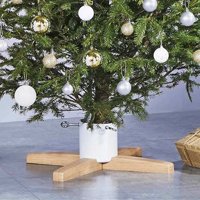 vidaXL Kerstboomstandaard 55x55x15,5 cm Wit