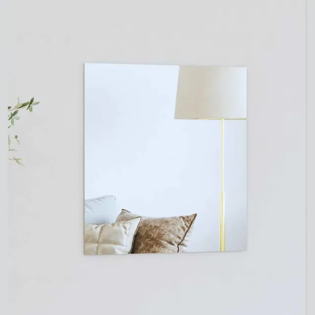 vidaXL Wandspiegel 40 x 40 cm gehard glas Vierkant Transparent