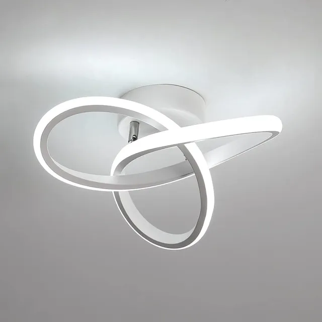 Haobosic LED-plafondlamp, 【Kleine Maat】22W acryl plafondlamp, dimbare plafondlamp 3000K/4000K/6000K voor keuken, woonkamer, slaapkamer, diameter 24 cm Wit