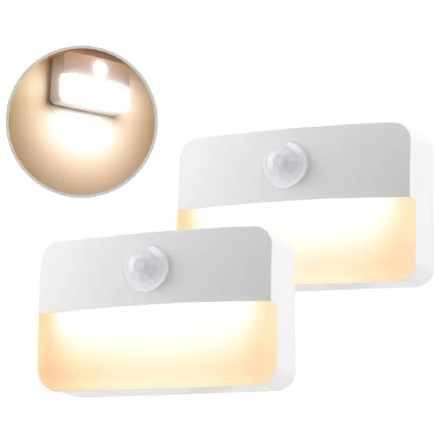 Excitat Nachtlampje - LED-trappenhuisverlichting - Sensorlamp - Warm wit licht - Geschikt voor gang, slaapkamer, keuken - Wit