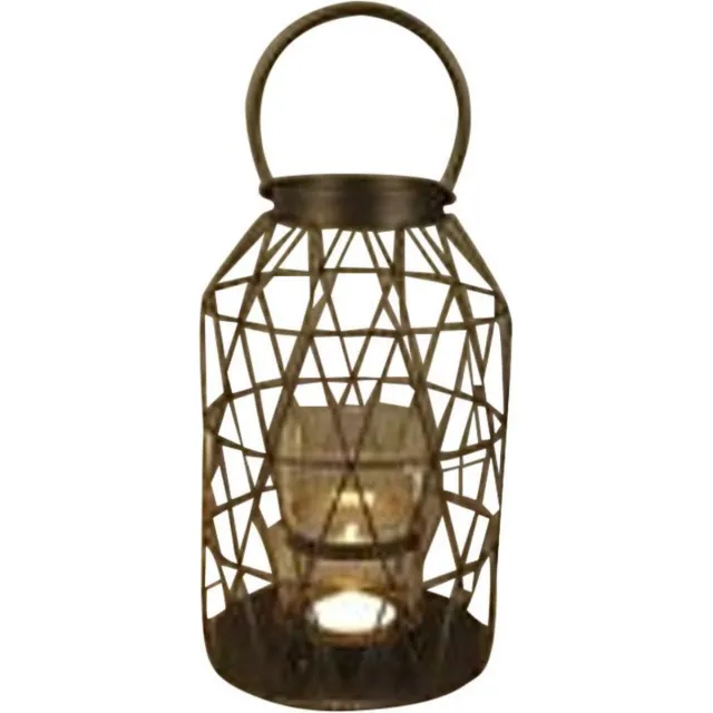 Rasteli Windlicht - ijzer - grijs - D20 x H40 cm