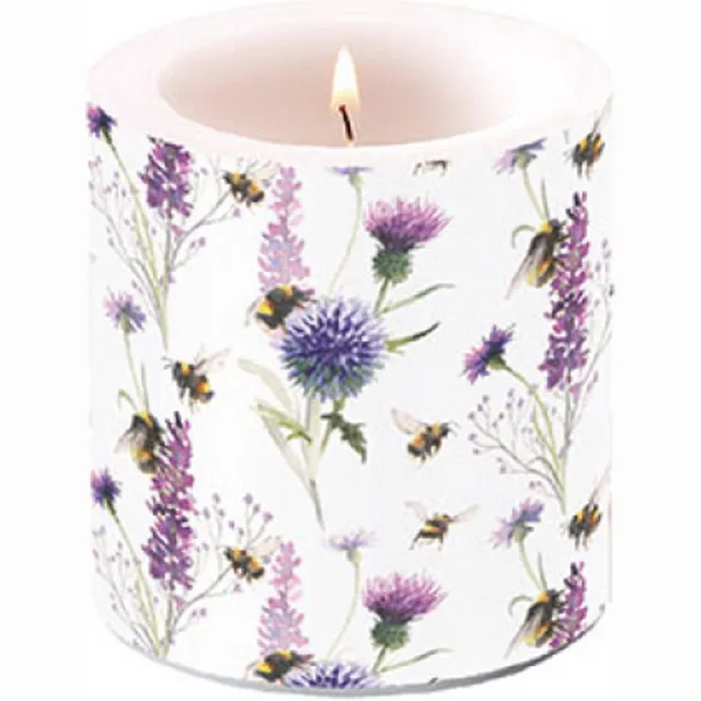 Ambiente Kaars Bumblebees in the meadow wit