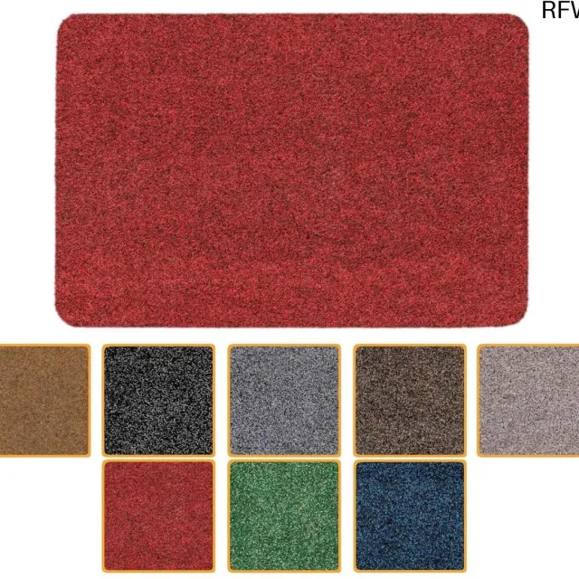 RFWR Vuilvangmat Wasbaar en Waterdicht - Robuuste Schoonloopmat voor Ingang, Voordeur, Hal, Keuken, Slaapkamer - 40 x 60 cm - Rood