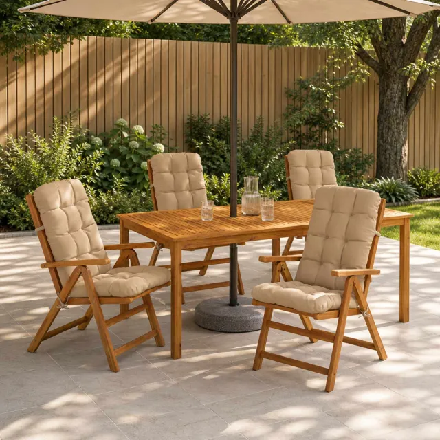 vidaXL 6-delige Hoogrug Kussen VIANEN 6 st 100% Polyester Zand