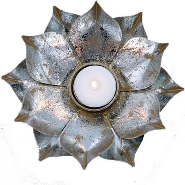 Yogi & Yogini naturals Sfeerlicht 'Open Lotusbloem' goud, zilver