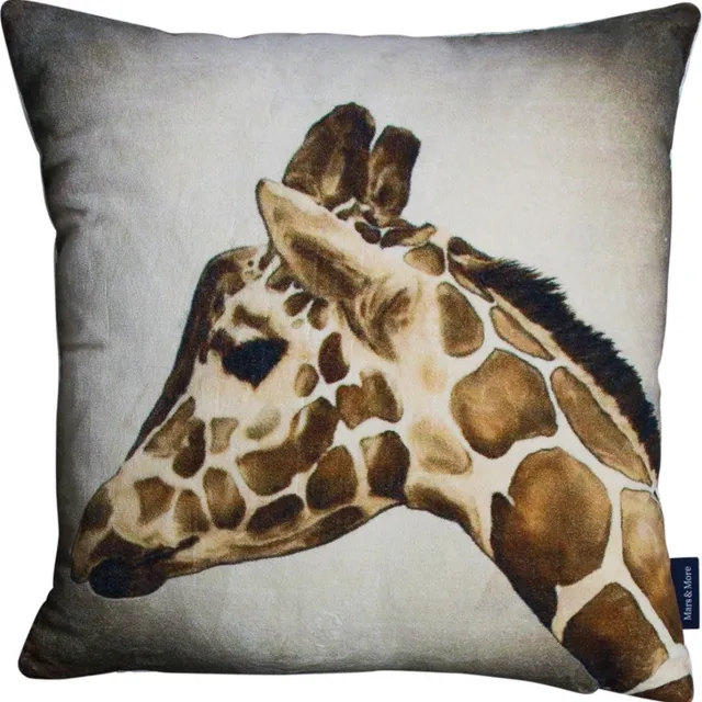 Mars & More Jungle giraffe - fluwelen sierkussen - 45 x 45 cm Multi