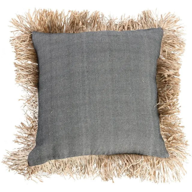 Bazar Bizar De Katoenen Bonita Kussenhoes - Naturel Zwart - 60x60 Natural