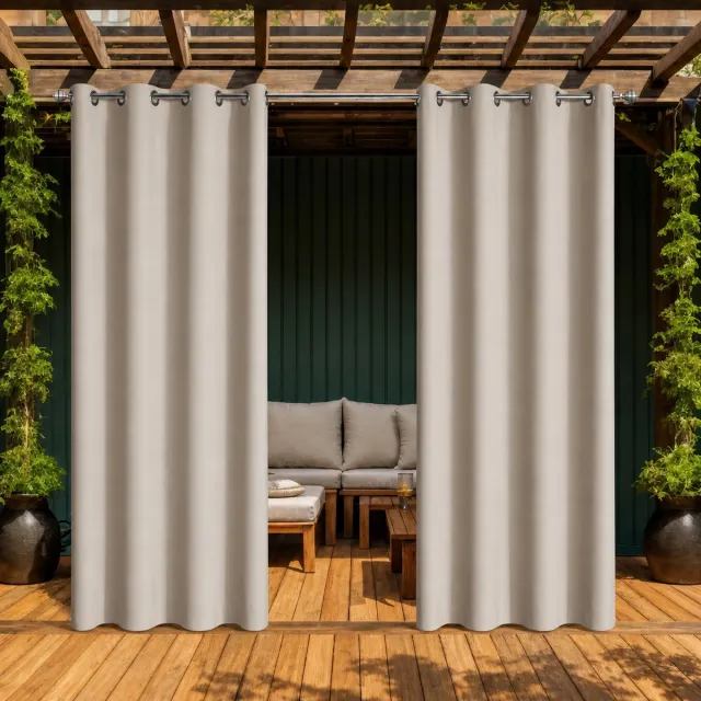Sello! buiten gordijn – outdoor – windbestendig – waterafstotend – privacy – voor binnen en buiten – 140x275 cm – 2 stuks – grijs antraciet
