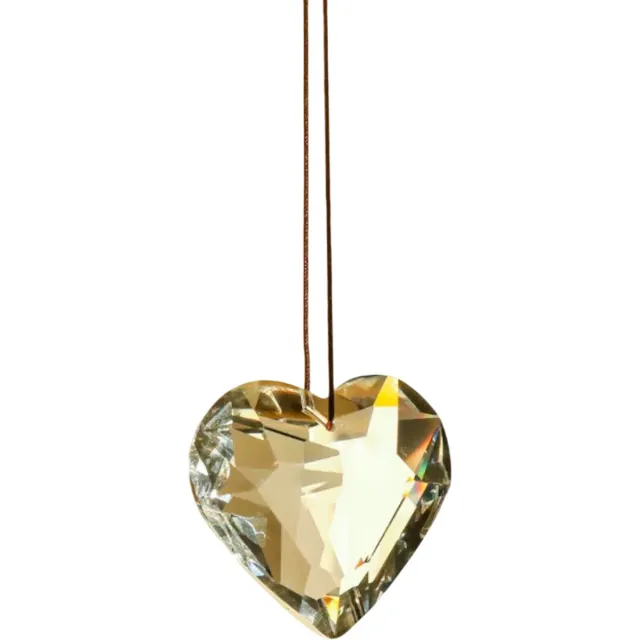 rimmo 45 mm Hartvormig Kristallen Prisma Hanger – Zonnevanger, Regenboogmaker, Kristallen Windgong, Raamhanger, Suncatcher, Glas Prisma voor Knutselen & Woondecoratie - transparant