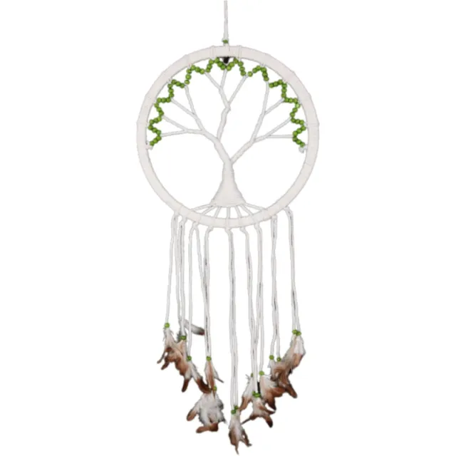 Ruben Robijn Dromenvanger - Tree of life groene kralen 7 cm - Dreamcatcher n.n.b