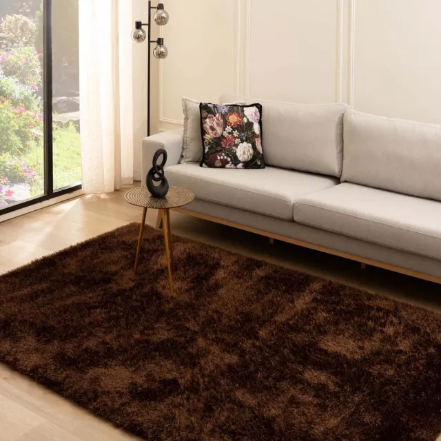 Tapeso Velvet vloerkleed - Posh bruin 280x380