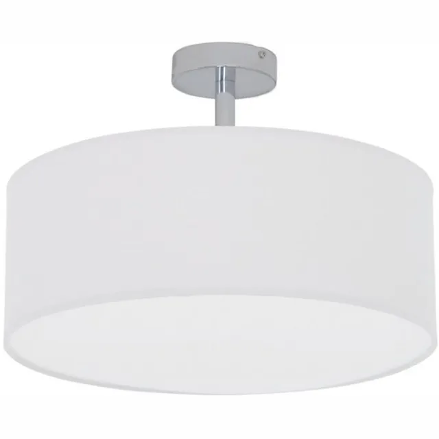 Näve Leuchten Hanglamp Plafondlamp "New York" diameter 40cm Wit Chroom Katoen